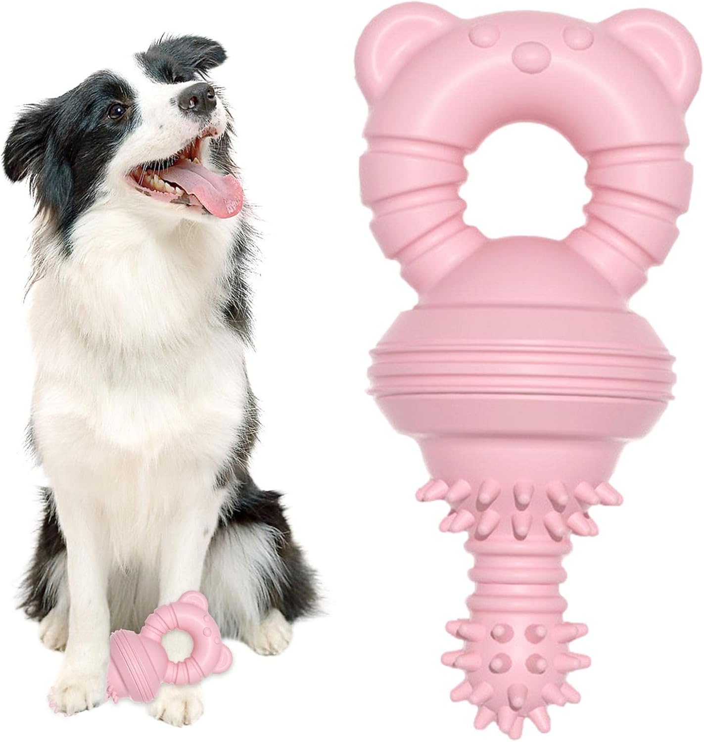 KFX-1351741 Durable Teeth Cleaning Rubber Chew Toy for Dogs and Cats - Ideal for Aggressive Chewers