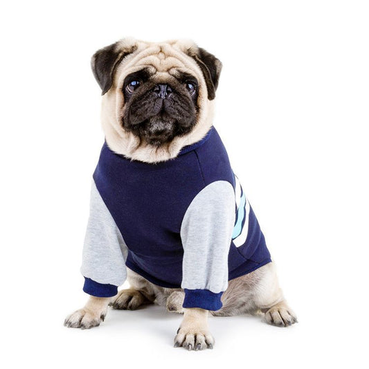 KFX-1352253 Cozy Pure Cotton Pet Hoodie Sweatshirt in Blue and Pink for Dogs