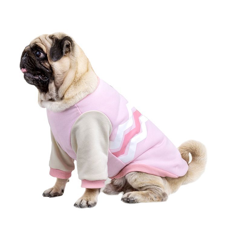 KFX-1352253 Cozy Pure Cotton Pet Hoodie Sweatshirt in Blue and Pink for Dogs