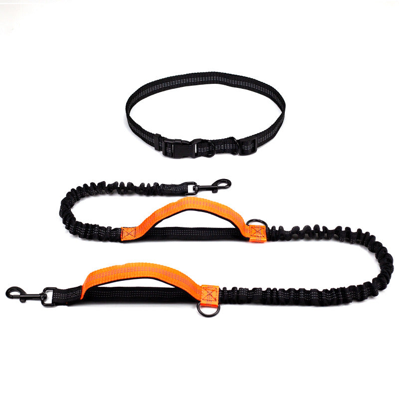 KFX-1354045 Reflective Telescopic Dog Leash with Adjustable Traction Belt in Multiple Colors