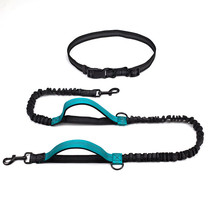 KFX-1354045 Reflective Telescopic Dog Leash with Adjustable Traction Belt in Multiple Colors
