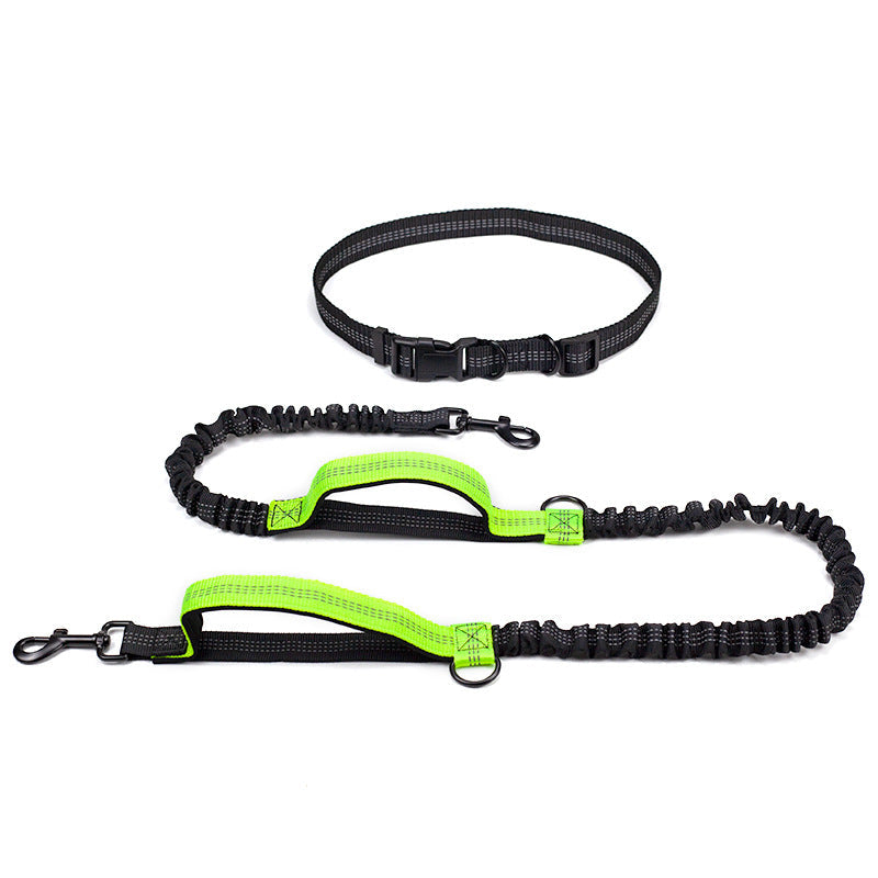 KFX-1354045 Reflective Telescopic Dog Leash with Adjustable Traction Belt in Multiple Colors