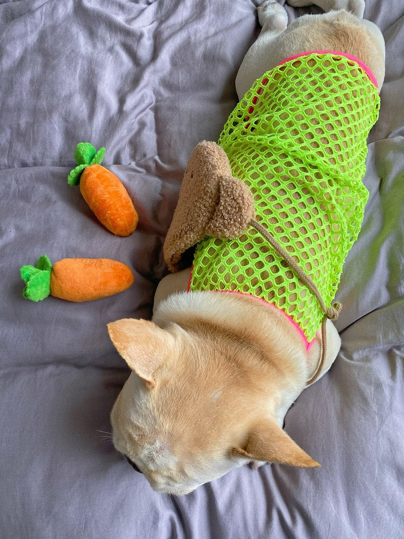 KFX-1354813 Summer Breathable Sun Protection Vest for Dogs - Orange and Green, Multiple Sizes Available