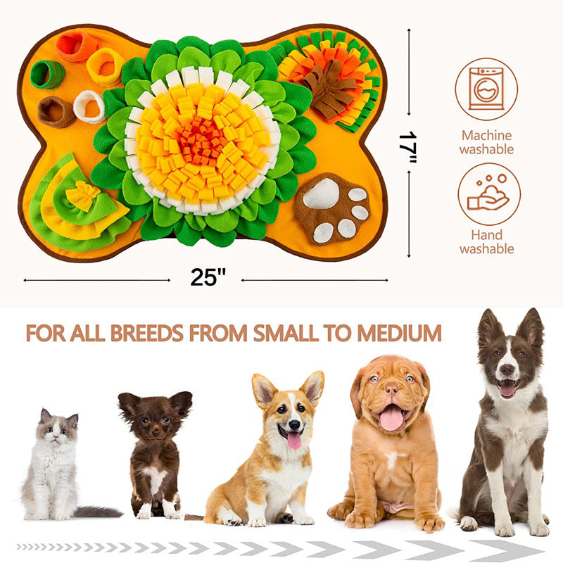 KFX-1355069 Pet Smell Training Pad for Dogs in Bone Yellow and Gray - Polar Fleece, 64 x 43 cm
