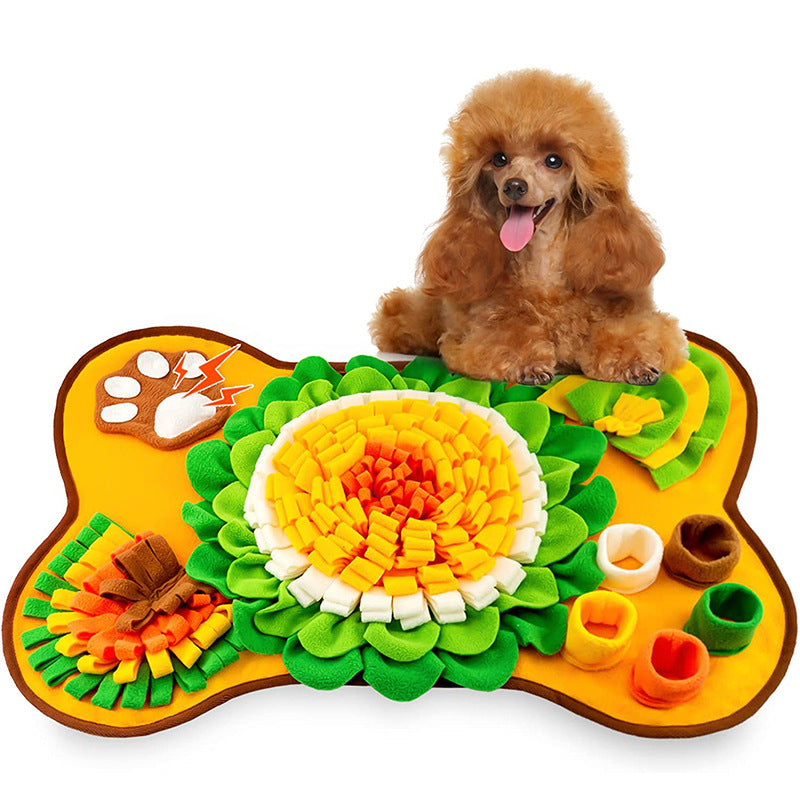 KFX-1355069 Pet Smell Training Pad for Dogs in Bone Yellow and Gray - Polar Fleece, 64 x 43 cm