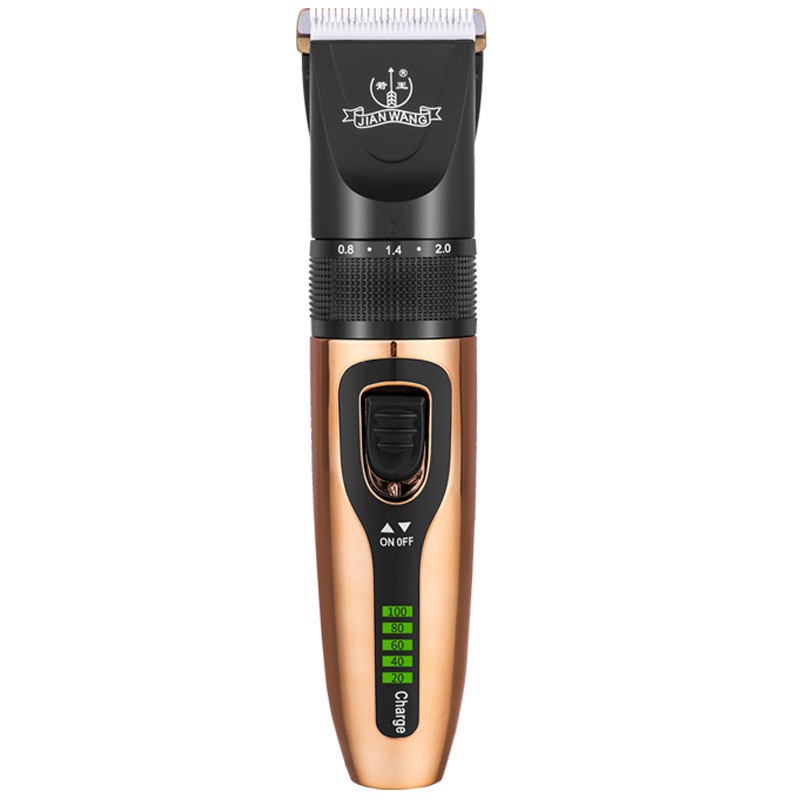 KFX-1355837 Rechargeable Hair Cutting Clipper for Adults and Children with Titanium Ceramic Blade and USB Charging