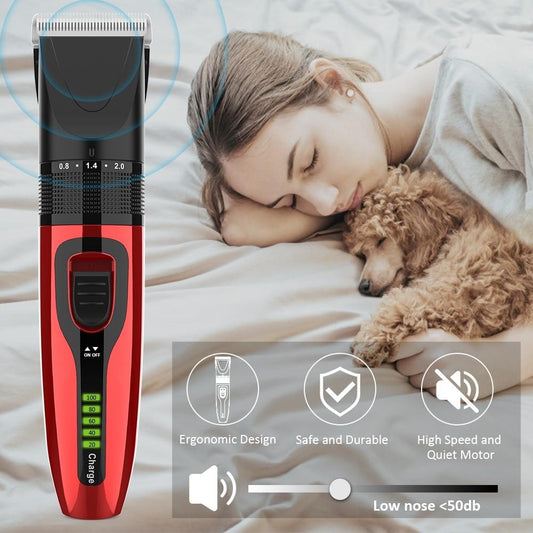 KFX-1355837 Rechargeable Hair Cutting Clipper for Adults and Children with Titanium Ceramic Blade and USB Charging