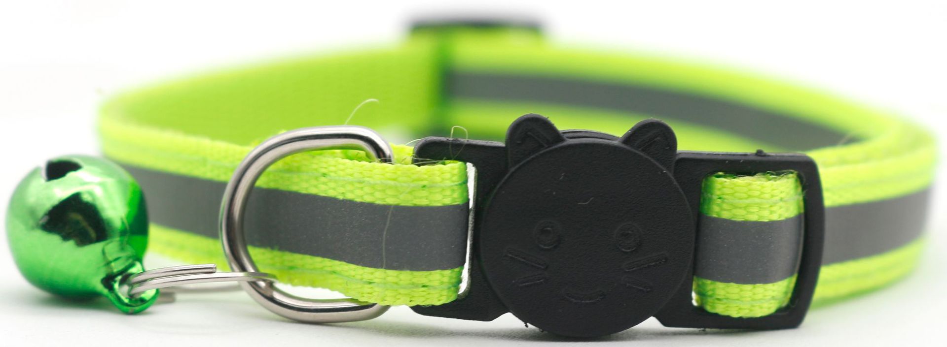 KFX-1356221 Reflective Monochrome Detachable Pet Safety Collar with Bell