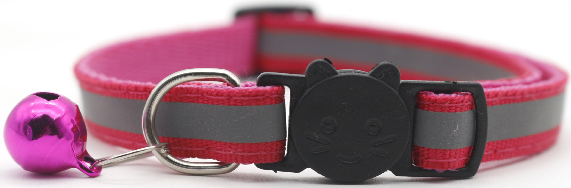 KFX-1356221 Reflective Monochrome Detachable Pet Safety Collar with Bell