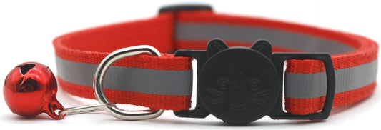KFX-1356221 Reflective Monochrome Detachable Pet Safety Collar with Bell
