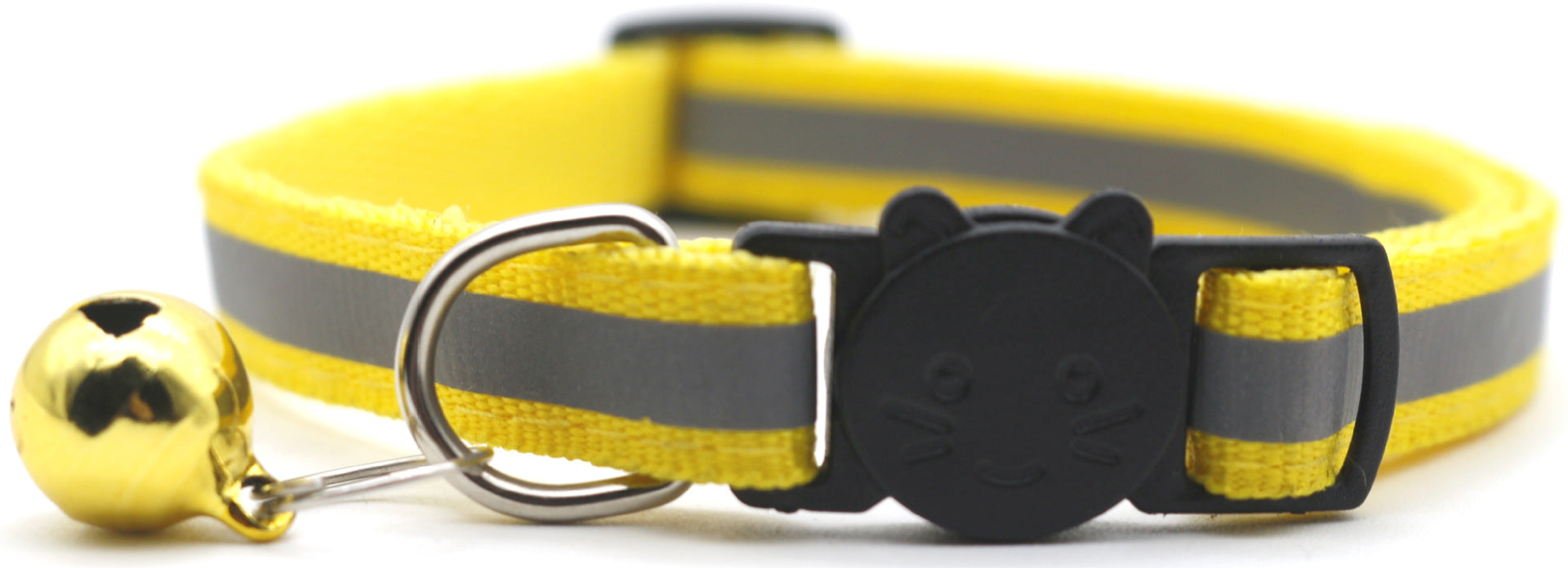 KFX-1356221 Reflective Monochrome Detachable Pet Safety Collar with Bell