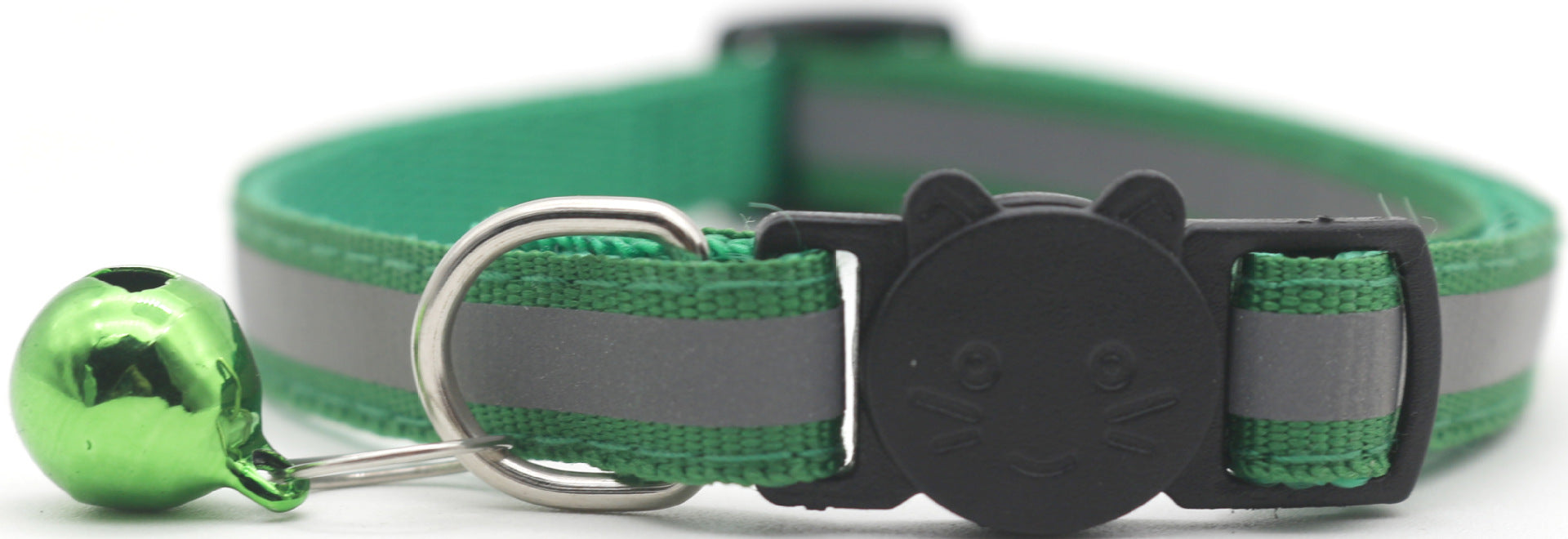 KFX-1356221 Reflective Monochrome Detachable Pet Safety Collar with Bell