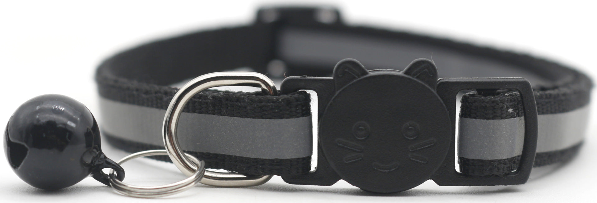 KFX-1356221 Reflective Monochrome Detachable Pet Safety Collar with Bell