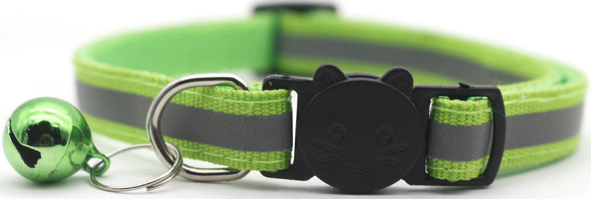 KFX-1356221 Reflective Monochrome Detachable Pet Safety Collar with Bell