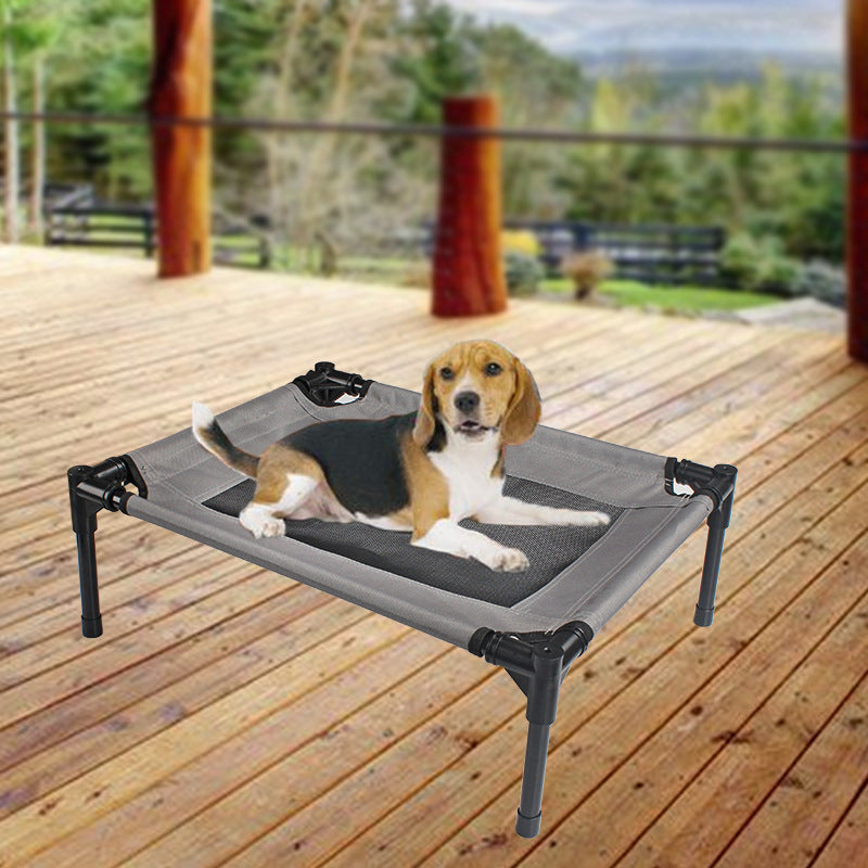 KFX-1358653 Portable Outdoor Dog Bed with Waterproof Oxford Cloth and Steel Frame - Ideal for Camping and Travel