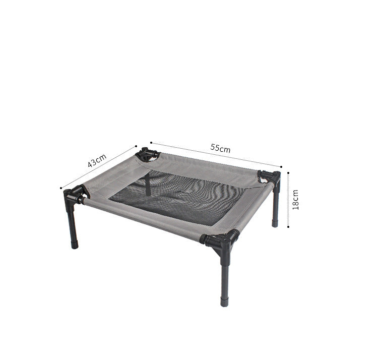 KFX-1358653 Portable Outdoor Dog Bed with Waterproof Oxford Cloth and Steel Frame - Ideal for Camping and Travel