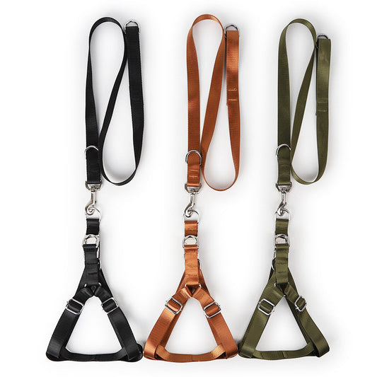 KFX-1359805 Buckle Chest and Back Traction Rope with Adjustable Leash and Solid Color Options