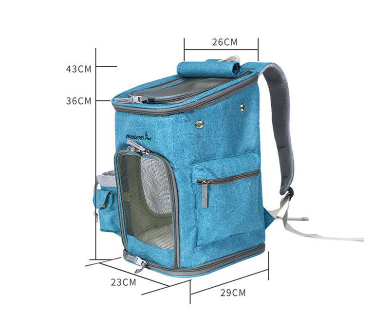 KFX-1362237 Folding Cat Carrier Bag - Durable Polyester, 33.7L Capacity, Medium to Hard Support