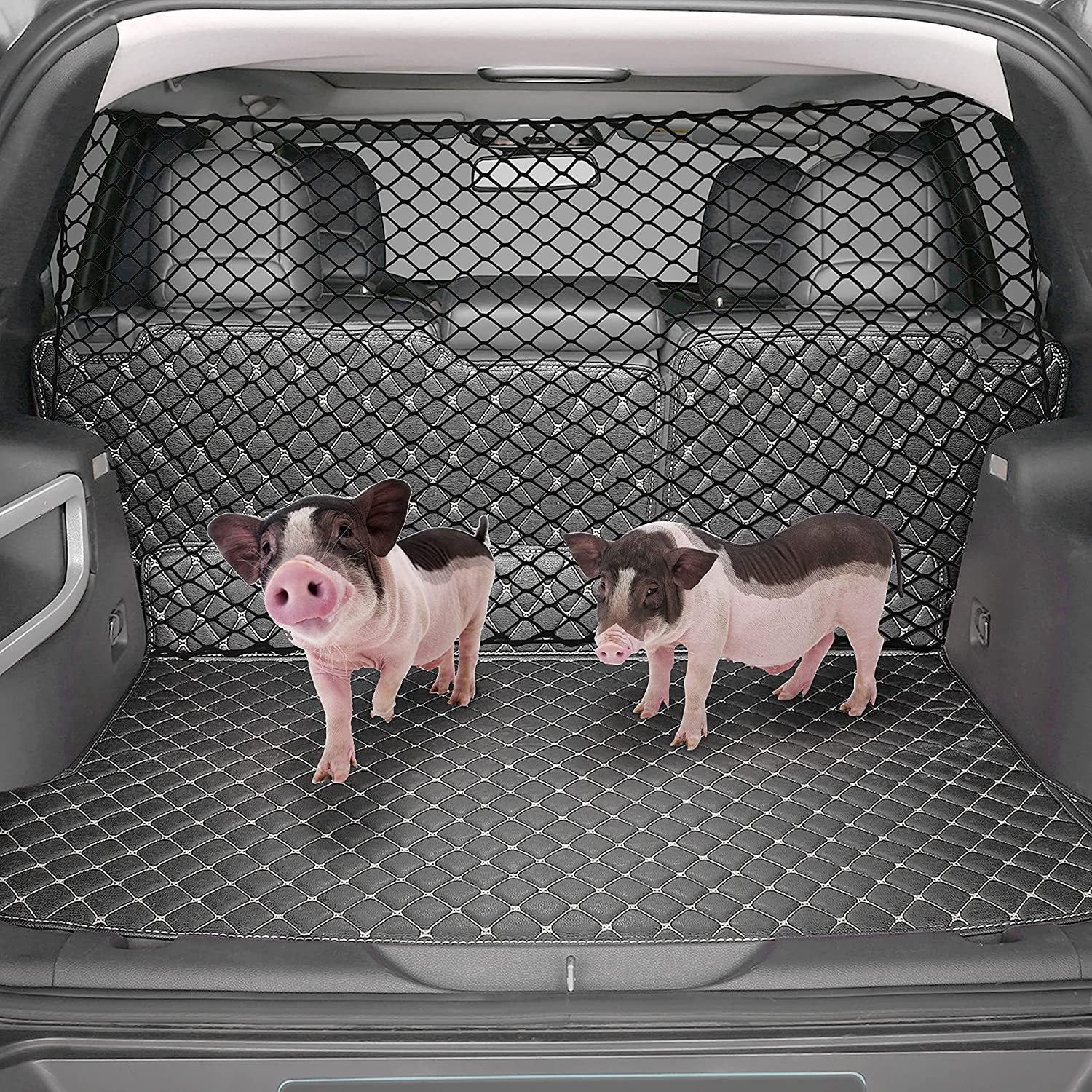 KFX-1364797 Pet Isolation Mesh Net for Car Trunk – 120cm x 70cm Protective Barrier
