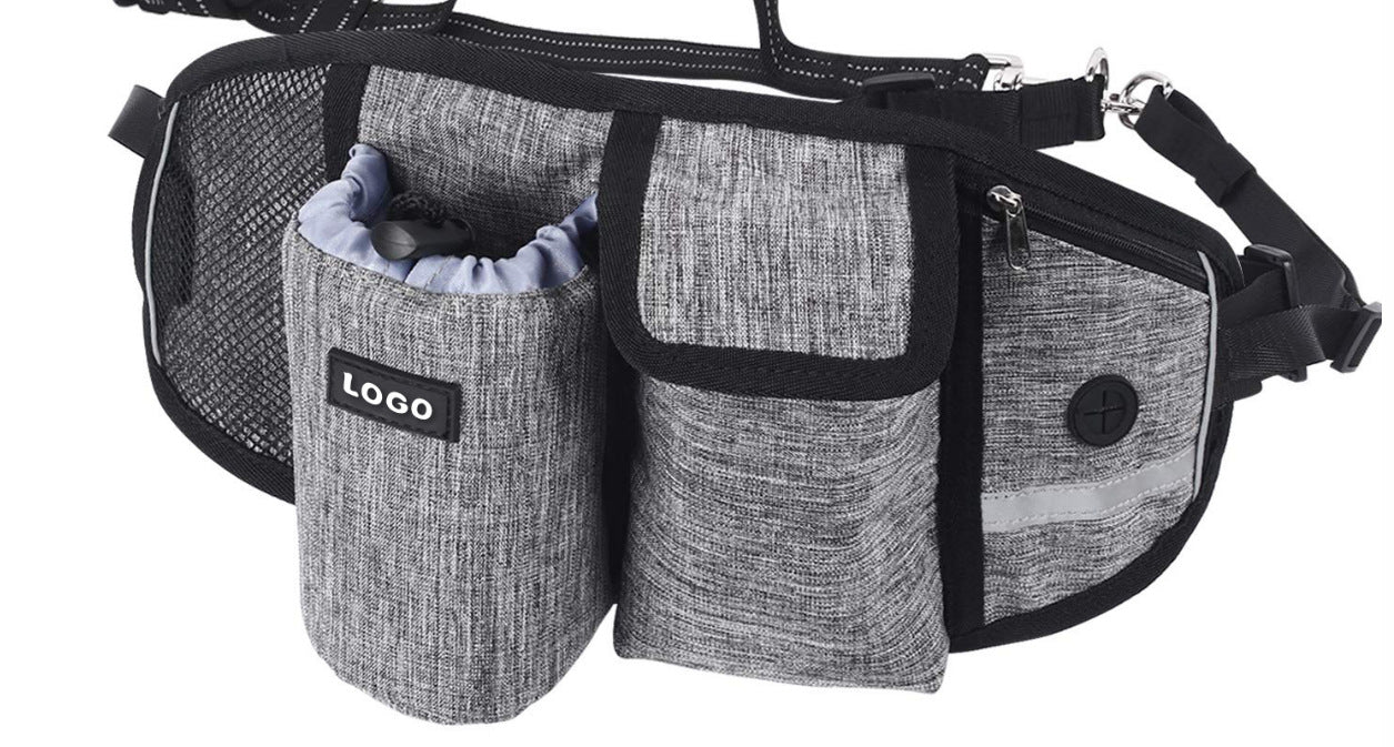 KFX-1367997 Hands-Free Dog Training Leash with Adjustable Waist Bag for Treats and Essentials