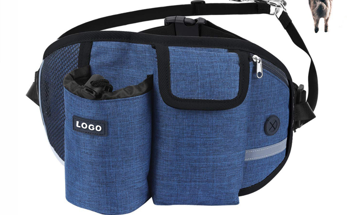 KFX-1367997 Hands-Free Dog Training Leash with Adjustable Waist Bag for Treats and Essentials