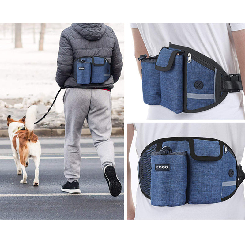 KFX-1367997 Hands-Free Dog Training Leash with Adjustable Waist Bag for Treats and Essentials