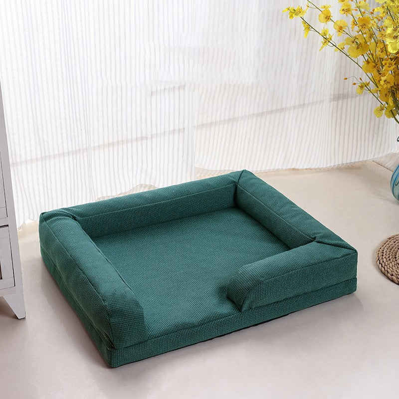 KFX-1369789 Cozy Lamb Wool Dog Mat Sofa Bed with Removable, Washable Cover - Small, Medium, Large Sizes Available