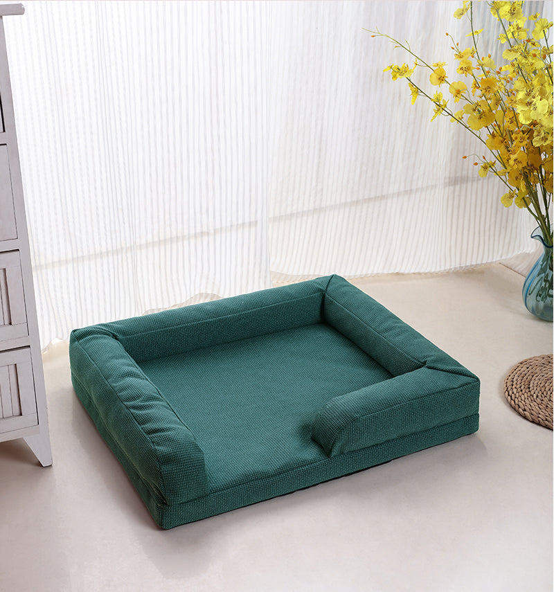 KFX-1369789 Cozy Lamb Wool Dog Mat Sofa Bed with Removable, Washable Cover - Small, Medium, Large Sizes Available