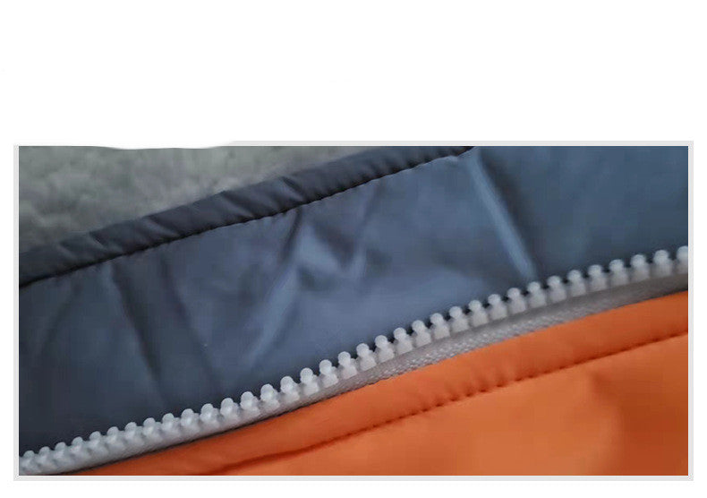 KFX-1370173 Cozy Cotton Coat for Medium and Large Dogs - Coral Fleece in Apple Green and Haze Blue