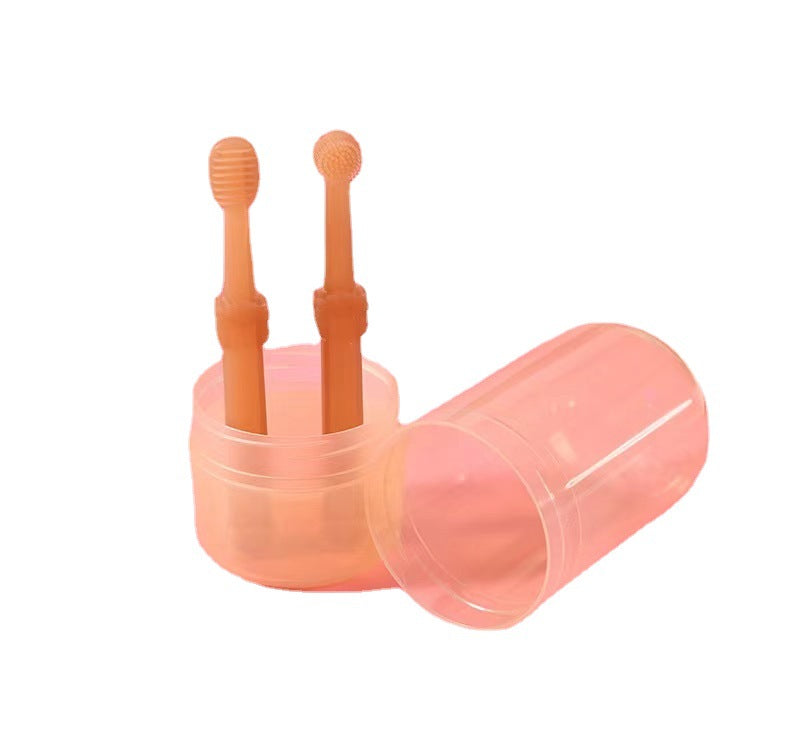 KFX-1373373 Pet Silicone Toothbrush Set with Storage Box for Cats and Dogs