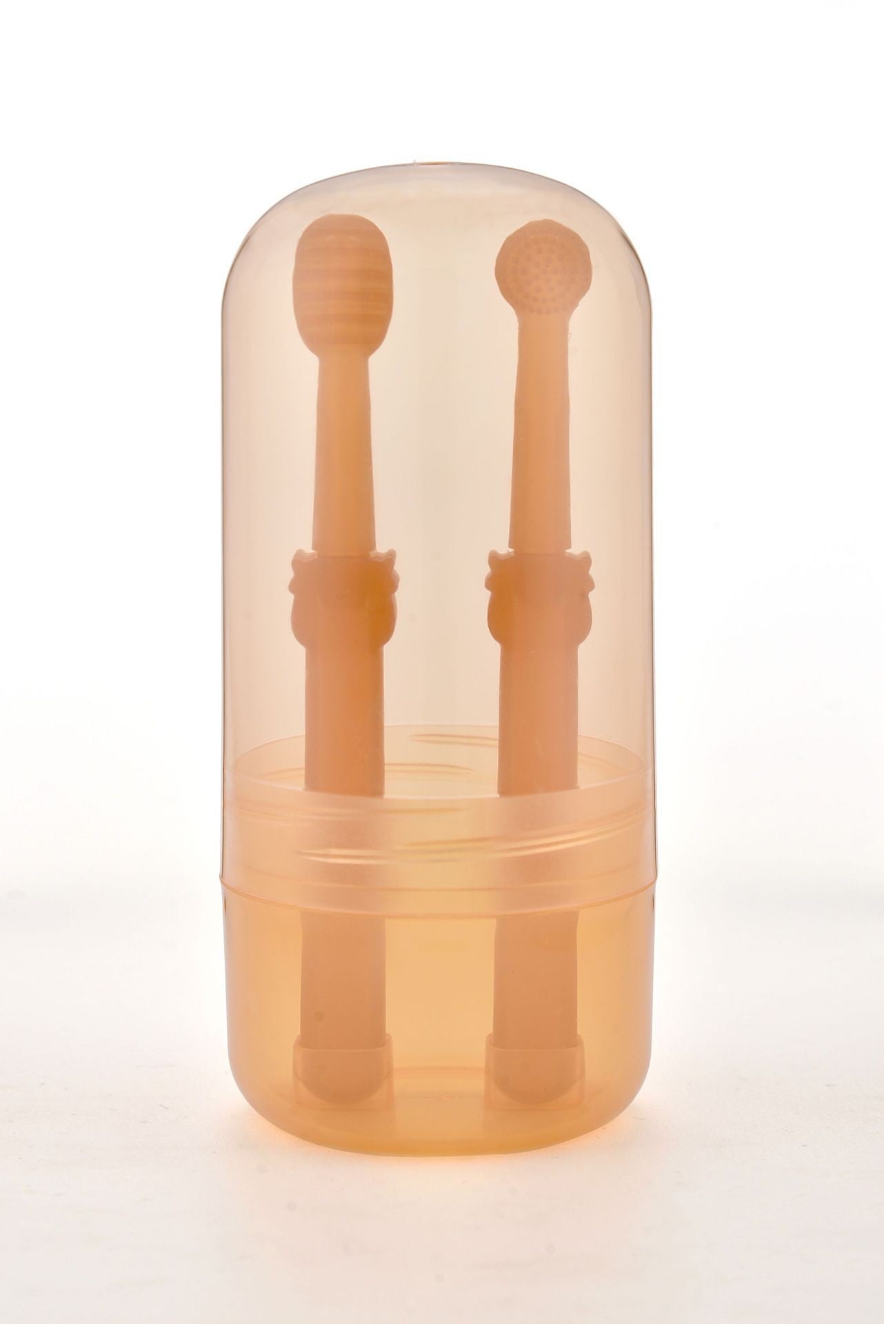 KFX-1373373 Pet Silicone Toothbrush Set with Storage Box for Cats and Dogs