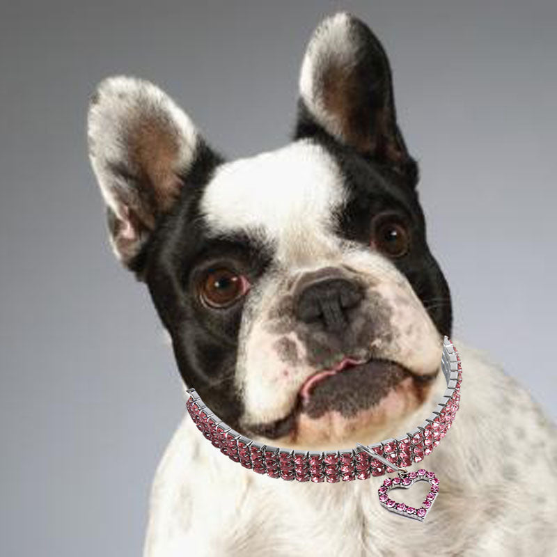 KFX-1373501 Heart Shaped Metal Pet Necklace - Adjustable Size for All Seasons
