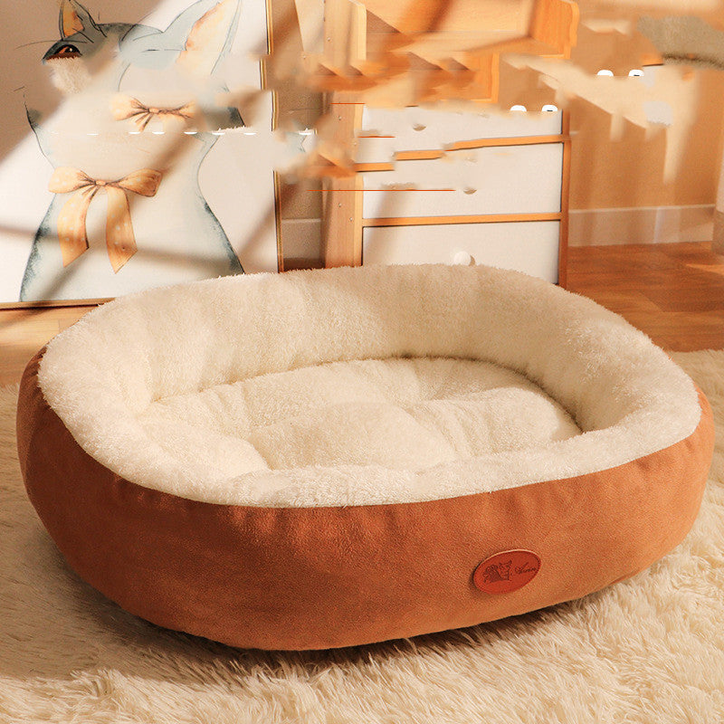 KFX-1375549 Cozy Plush Dog and Cat Nest - Removable, Washable Winter Bed in Various Sizes
