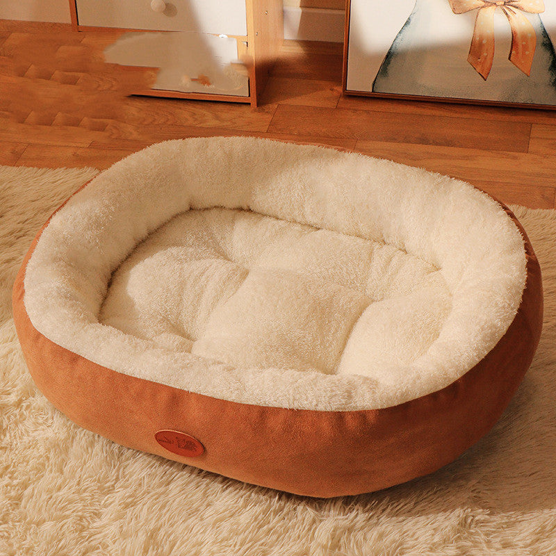 KFX-1375549 Cozy Plush Dog and Cat Nest - Removable, Washable Winter Bed in Various Sizes