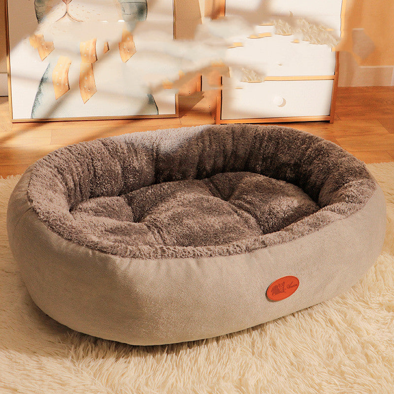 KFX-1375549 Cozy Plush Dog and Cat Nest - Removable, Washable Winter Bed in Various Sizes