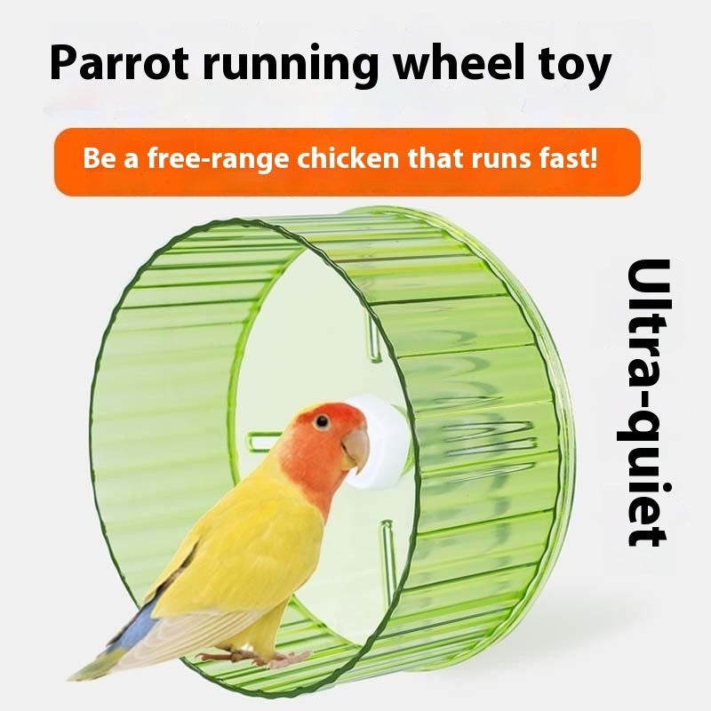 KFX-1376317 Bird Running Wheel Exercise Toy - Sturdy Plastic Treadmill for Small Birds, Various Colors and Sizes Available