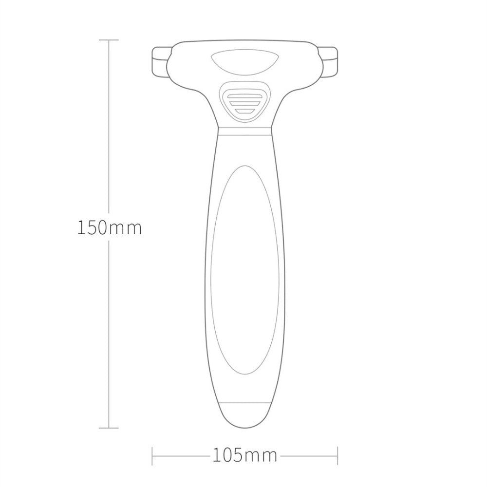 KFX-1377085 Pet Grooming Tool with ABS and Stainless Steel - Dog and Cat Hair Comb