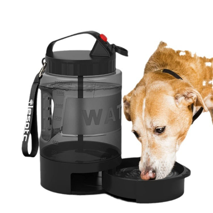 KFX-1377341 2.2L Large Capacity Black Dog Water Bottle for Outdoor Use