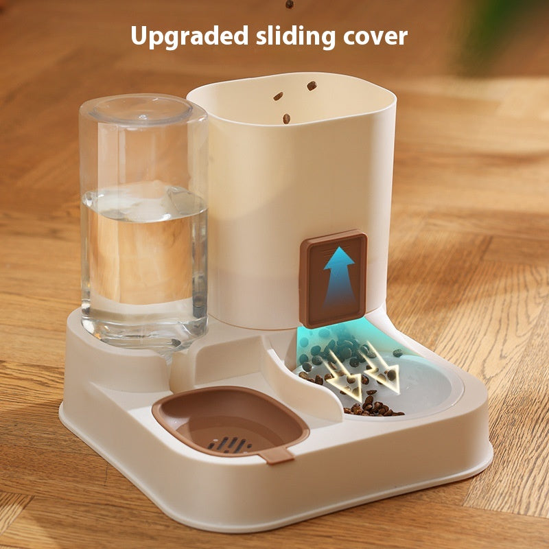 KFX-1377469 Automatic High-Capacity Pet Feeder with Stainless Steel and Ceramic Bowl Options