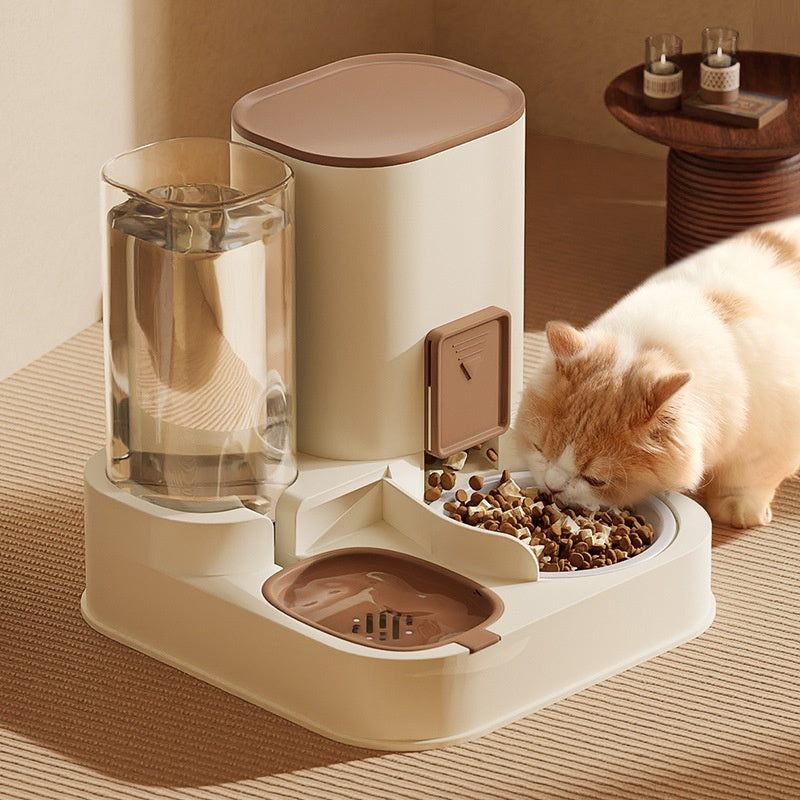 KFX-1377469 Automatic High-Capacity Pet Feeder with Stainless Steel and Ceramic Bowl Options