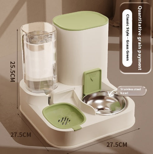 KFX-1377469 Automatic High-Capacity Pet Feeder with Stainless Steel and Ceramic Bowl Options