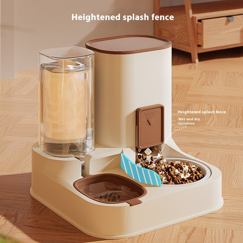 KFX-1377469 Automatic High-Capacity Pet Feeder with Stainless Steel and Ceramic Bowl Options