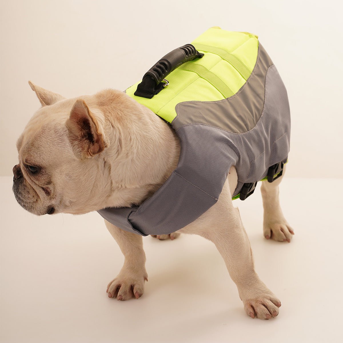 KFX-1378877 Adjustable Reflective Dog Life Jacket for Safe Swimming - Orange & Green Sizes XS-XXL