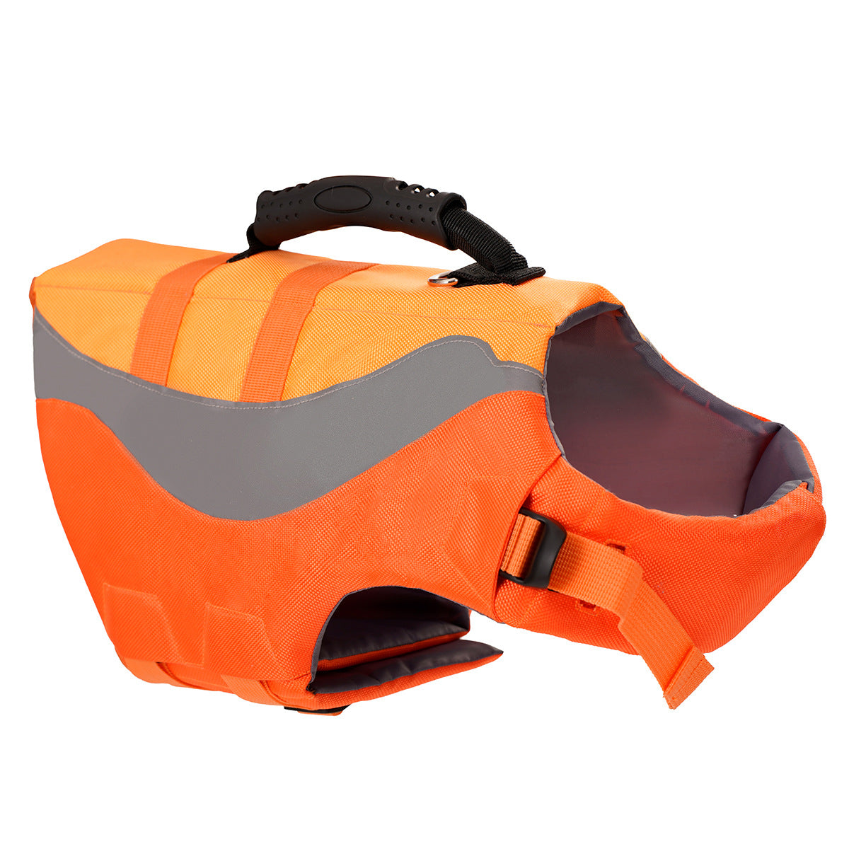 KFX-1378877 Adjustable Reflective Dog Life Jacket for Safe Swimming - Orange & Green Sizes XS-XXL