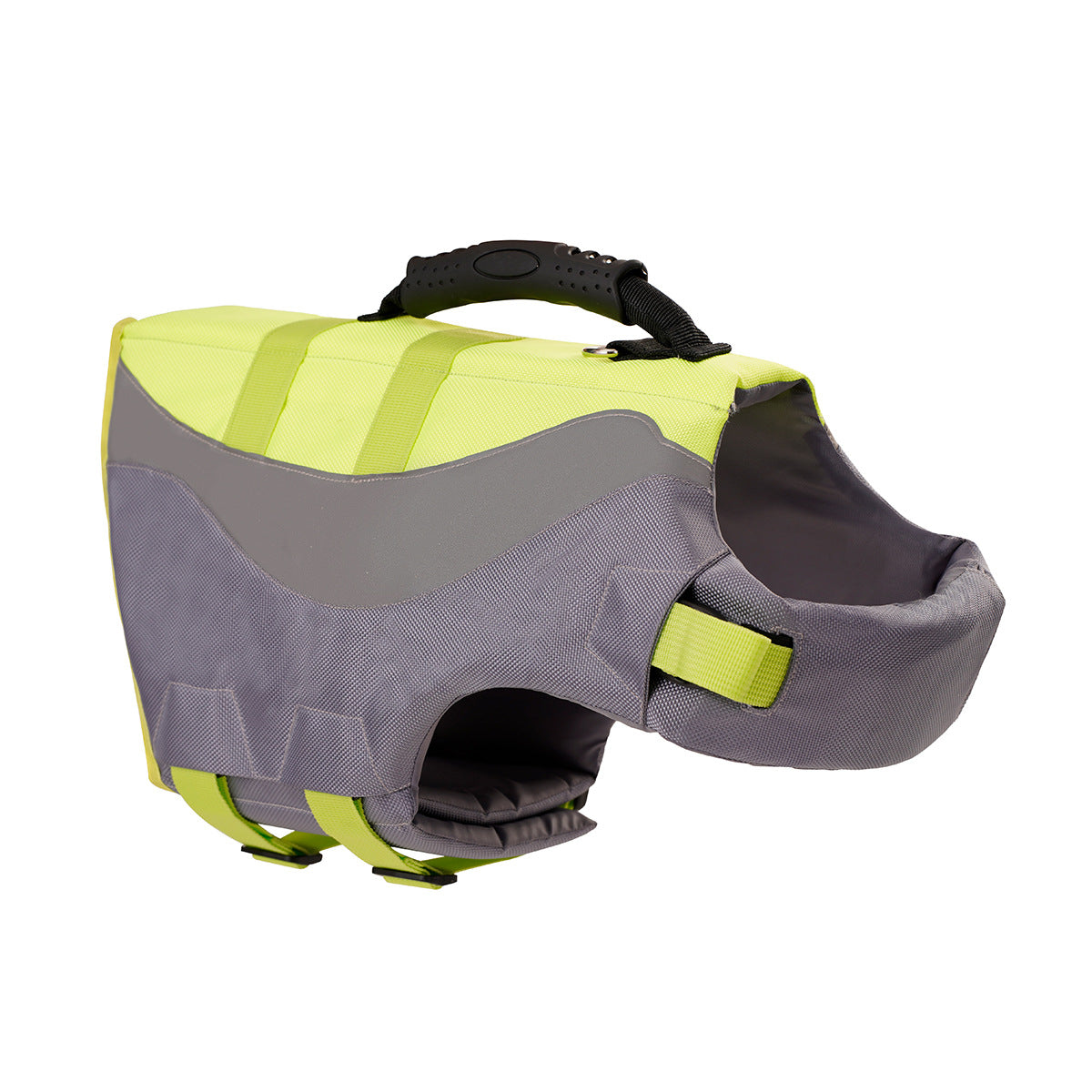 KFX-1378877 Adjustable Reflective Dog Life Jacket for Safe Swimming - Orange & Green Sizes XS-XXL