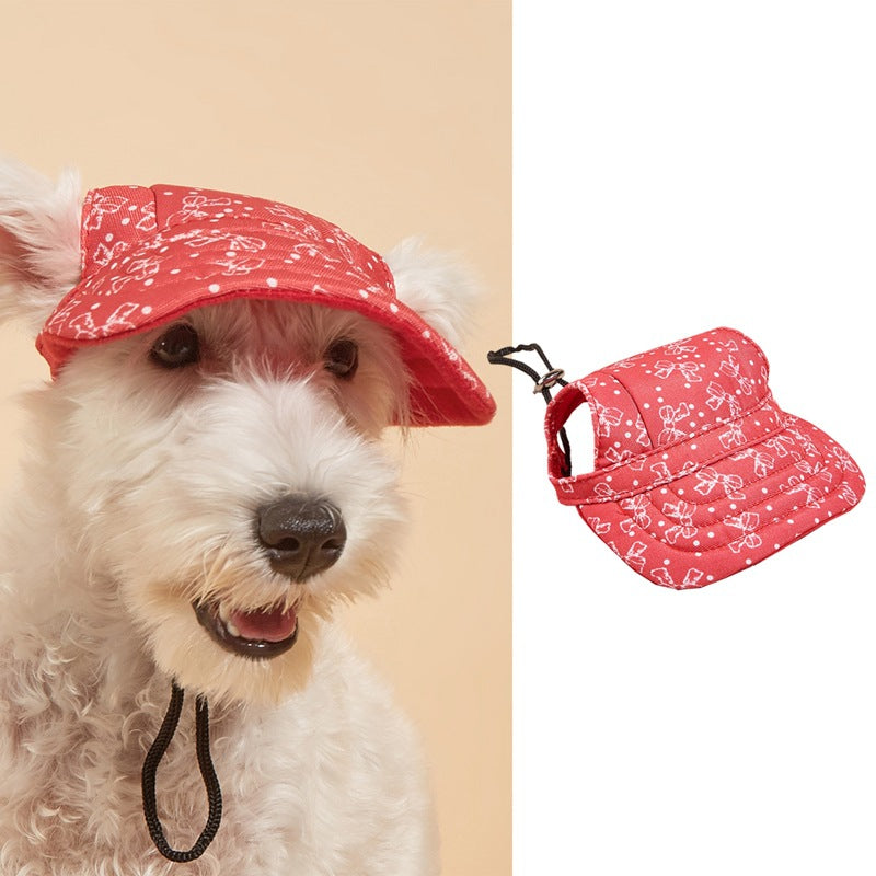 KFX-1383101 Pet Baseball Cap with Wind and Sun Protection in Various Patterns and Sizes