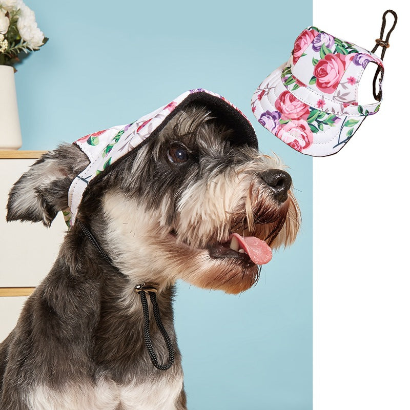 KFX-1383101 Pet Baseball Cap with Wind and Sun Protection in Various Patterns and Sizes