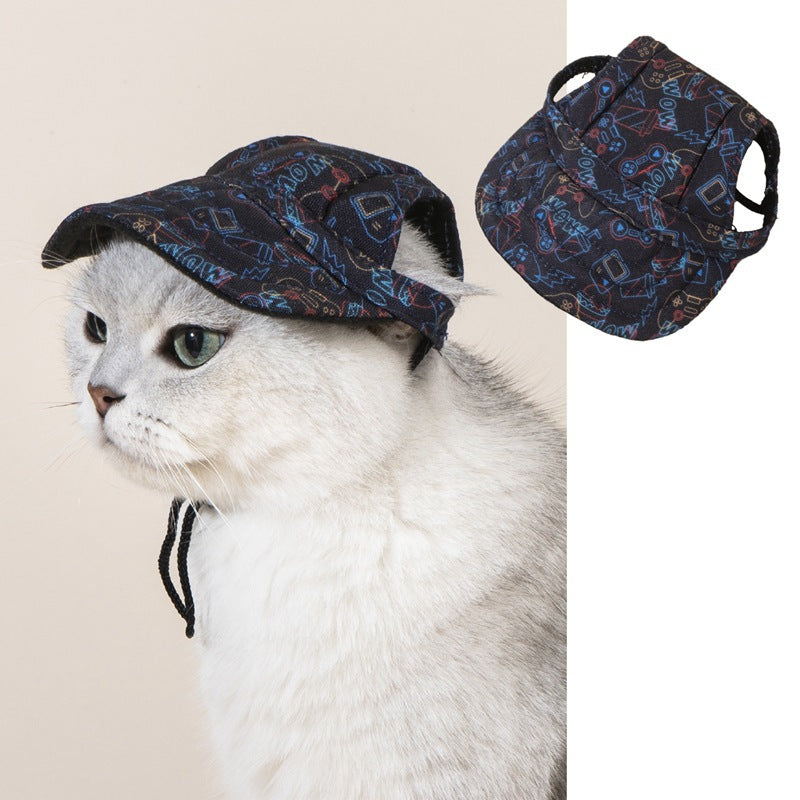 KFX-1383101 Pet Baseball Cap with Wind and Sun Protection in Various Patterns and Sizes