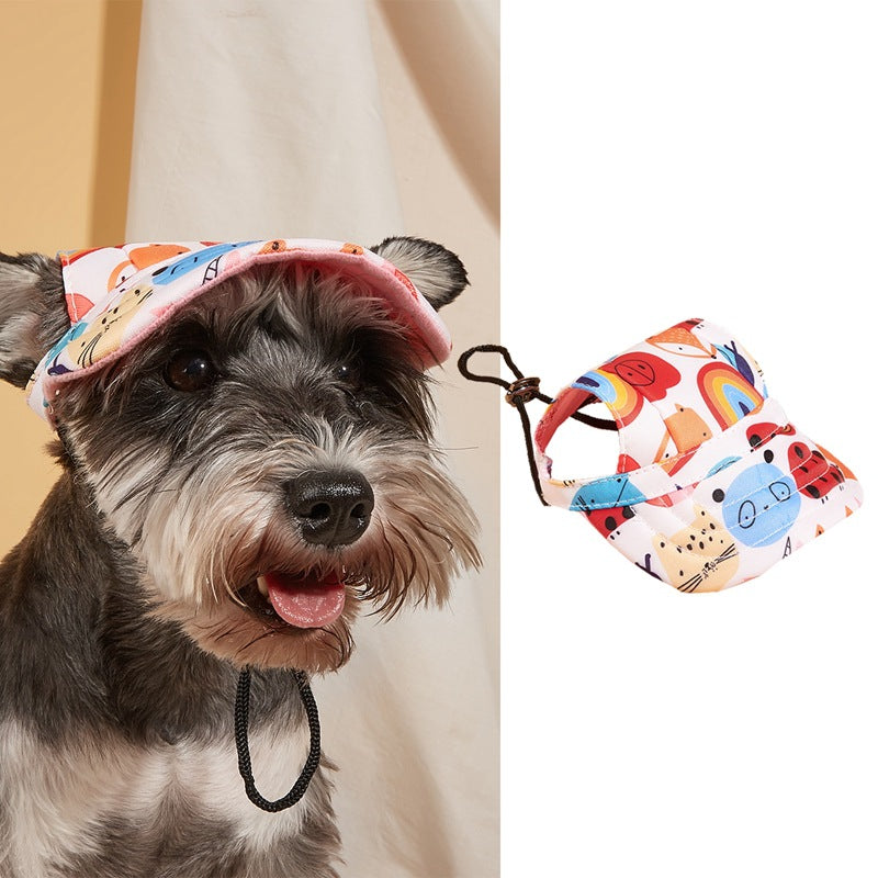 KFX-1383101 Pet Baseball Cap with Wind and Sun Protection in Various Patterns and Sizes
