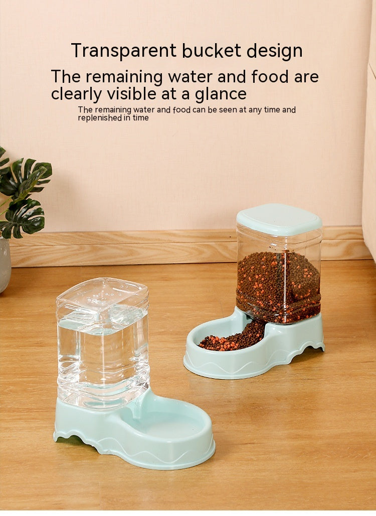 KFX-1383229 Large Capacity Automatic Pet Feeder and Water Fountain Combo - 3.8L Food and Water Dispenser